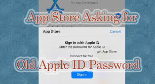 app asking for old apple id pword
