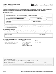 Fillable Online Mychart Registration Caretaker Forms
