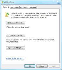 offline files in windows 7