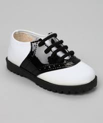 Pitter Patter Black White Saddle Shoe Zulily