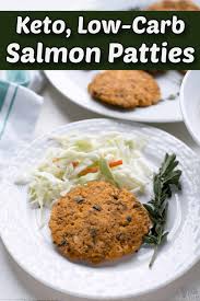 keto salmon patties or cakes with