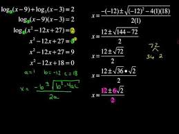How To Solve Quadratic Log Equations