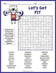 Write a word or words on the board. Health And Fitness Word Search Worksheets Teaching Resources Tpt