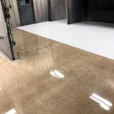 polished concrete and epoxy flooring in