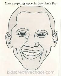 Draw outlines for nose & lips. Barack Obama Paper Bag Puppet Hey When Is President S Day Anyway Adventures Of Kids Creative Chaos