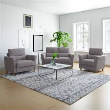 Grey Microfiber Loveseat Sofa