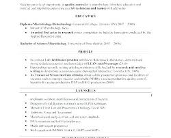 Microbiology Sample Resume For Microbiologist Fresher Freshers