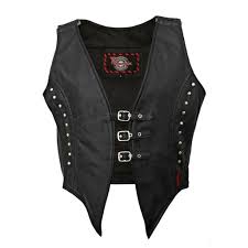 Milwaukee Motorcycle Clothing Co Women S Illusion Black Leather Vest M540 Sm