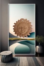 Brown Rukda Terracotta Sun Smiling Face