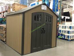 Sheds & outdoor storage minimizing clutter helps to make your outdoor space a pleasant venue for relaxing, receiving guests, and alfresco dining. Lifetime Products 8 X 7 5 Resin Outdoor Storage Shed Costcochaser