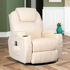 This reclining rocking chair from jackson furniture industries includes a luxury heat and massage function and is loaded with comfort! Esright Massage Recliner Chair Heated Pu Leather Ergonomic Lounge 360 Degree Swivel Cream Buy Online In El Salvador At Elsalvador Desertcart Com Productid 40429004