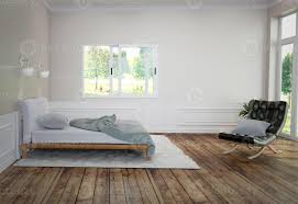 quarto com cama branca e carpete