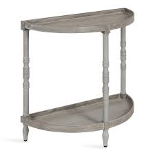 Kate And Laurel Bellport Wood Console Table With Shelf 30x14x30 Gray
