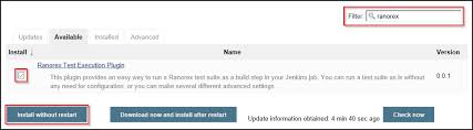 Jenkins : Ranorex Integration Plugin