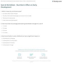 quiz worksheet nutrition s effect