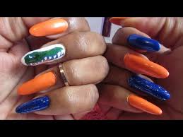 manicure sunday 40 florida gator nails