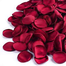 100pcs silk rose petals burgundy red
