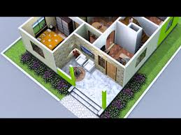 2 Bedroom House Floor Plan Design 3d