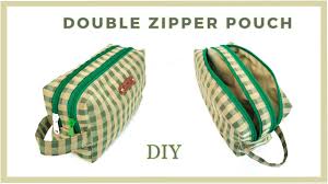 double zipper pouch diy makeup bag