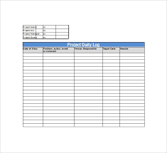 daily log template 09 free word