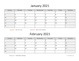 Download free printable 2021 blank monthly calendar and customize template as you like. Printable Bi Monthly 2021 Calendar Wikidates Org
