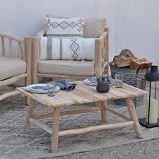 Rustic Wood Outdoor Garden Coffee Table