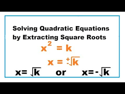 solving quadratic equations by square