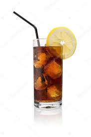 Glass Cola Softdrink With Ice Stock