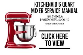 kitchenaid service manuals