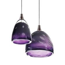 Modern Purple Blown Glass Shade Pendant Lighting 11856 Archi Lighting
