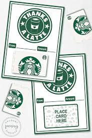 a latte free printable gift card holder