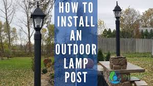 how to install an outdoor lamp post