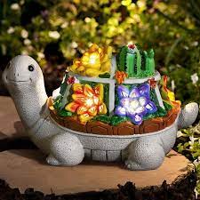 Leses Solar Garden Statue Turtle