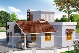 Low Cost House Design With Sloped Roof