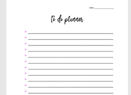 To Do List Planner Things To Do Template To Do Template Organization To Do List