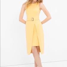 Yellow Structured Dress
