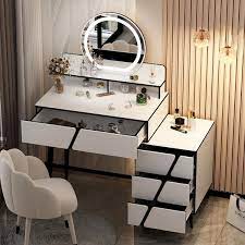 fufu a white modern makeup vanity