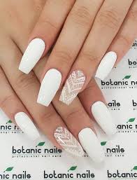 The pristine vibe of the color simply exudes sophistication. 50 White Nail Art Ideas Cuded Botanic Nails Nails Cute Acrylic Nails