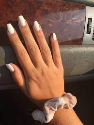 Choose a shiny finish for a classic look or a matte finish for a. White Acrylic Nails Acrylic Nails Coffin Short Best Acrylic Nails Short Coffin Nails