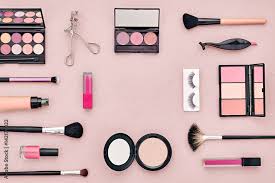 stockfoto fashion cosmetic makeup set