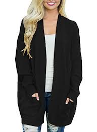Dokotoo Womens Fashion Open Front Long Sleeve Cardigans