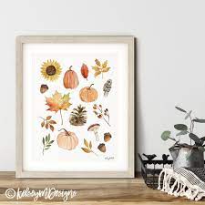 Fall Nature Wall Art Pumpkin Printable