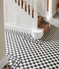 victorian black white chequer tile