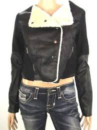 Forever 21 Long Sleeve Faux Leather Moto Jacket Girls Teens Size L Large Ebay