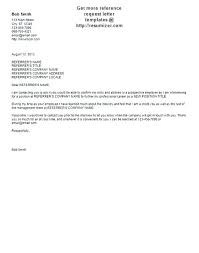Job Reference Letter Template Request Employee