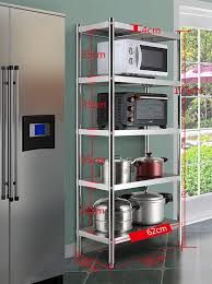 Microwaves that are designed to sit freely on a countertop have vents built into the back and/or sides. Zaqi Large Stainless Steel Microwave Stand Metal Tall Storage Rack Kitchen Mini Refrigerator Oven Shelf 5 Tier Size Length 62cm Buy Online In Bahamas At Bahamas Desertcart Com Productid 64029956