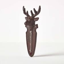 Cast Iron Stag Garden Thermometer