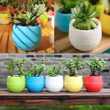 5pcs Mini Colorful Flower Pots Desktop