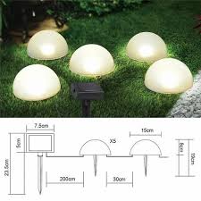 Shop 2pcs 5 Led Solar Power Lamps Outdoor Waterproof Ground Light With Built In Lithium Battery For Garden Patio Yard On Sale Overstock 28526842