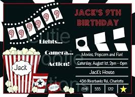 Invites Free Birthday Invitations Movie Theme Printable